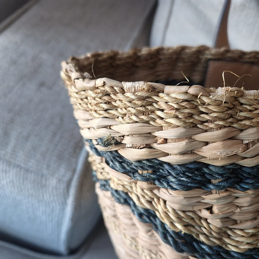 Ulla Johnson Tan and Black Woven Tote - Picture 8 of 11